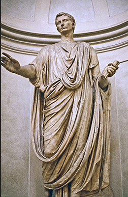Caesar Augustus in a toga
