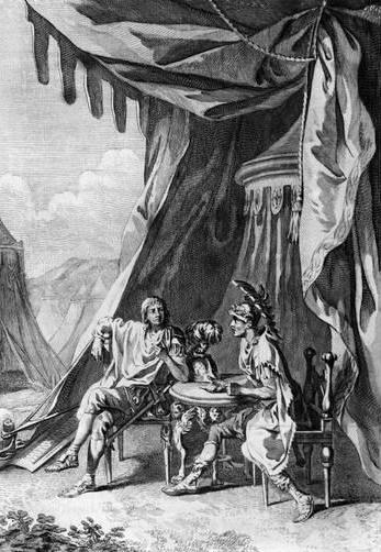 Brutus and Cassius in the tent of Brutus