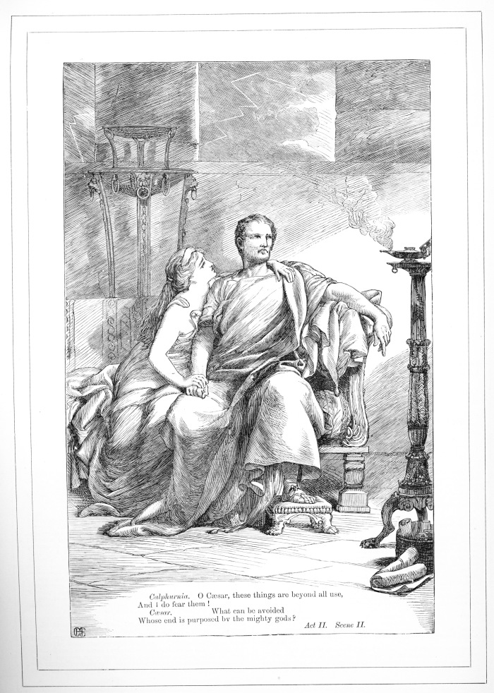 Calphurnia pleading with Caesar by H.C. Selous.