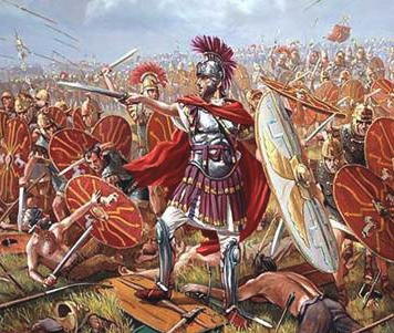 Roman army in action