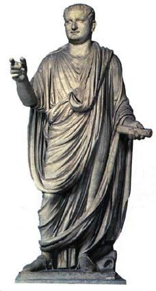 The Emporer Titus wearing a toga