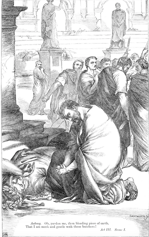 Mark Antony speaking to the body of Caesar