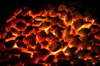 hot coals