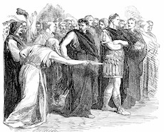 Artemidorus tries to hand his note to Caesar