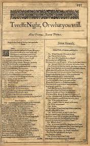 First Folio edition of Twelfe Night Or what you will, 1623