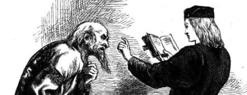 Polonius and Hamlet; Hamlet with a book