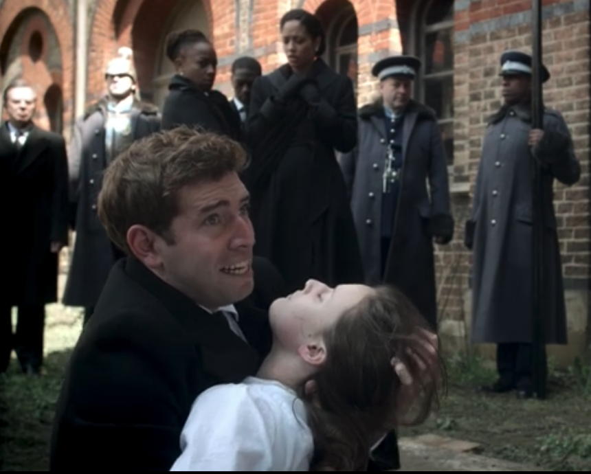Laertes holding corpse of Ophelia