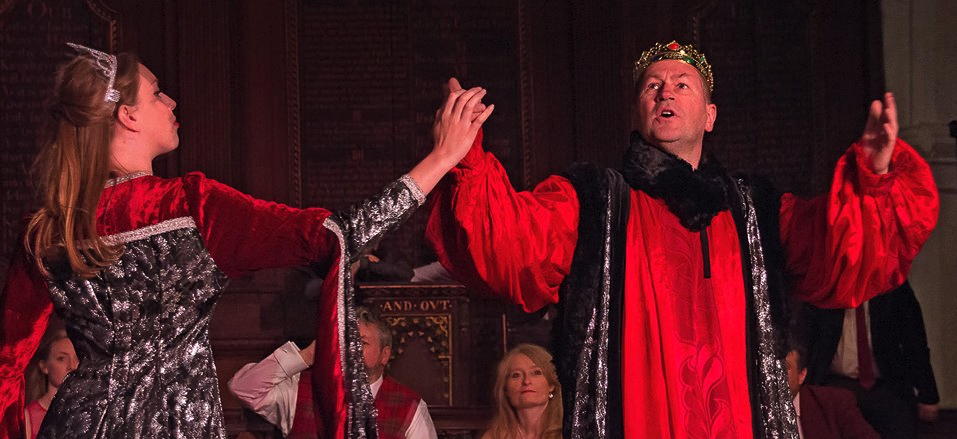 The player king and the player queen at the York Shakespeare Project, 2013