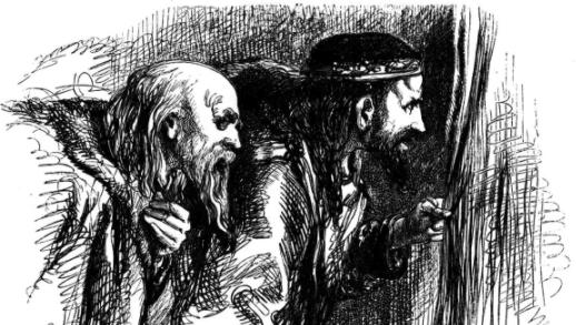 Polonius and Claudius Spying on Hamlet, by Sir John Gilbert