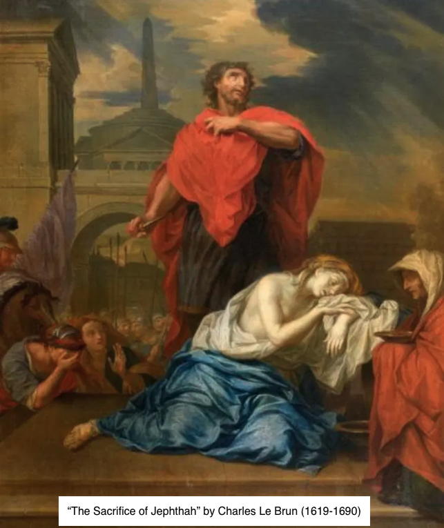 'The Sacrifice of Jephthah' by Charles Le Brun (1619-1690)