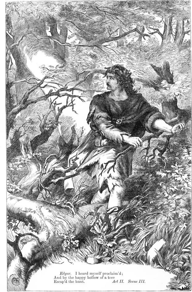 Edgar as Poor Tom in the Forest, by H.C. Selous