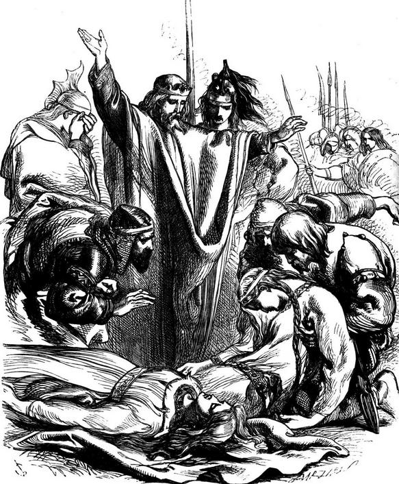 Goneril and Regan dead by Gilbert