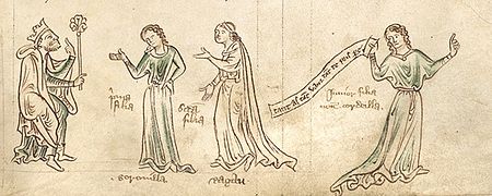 King Lear and Daughters c1250