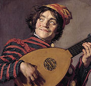 Buffoon playing the Lute by Franz Hals