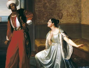 Desdemona on her knees to Othello