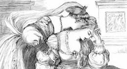Emilia saying to Desdemona, 'How do you, madam? how do you, my good lady?'