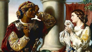 Othello and Desdemona with a Handkerchief by Daniel Maclise