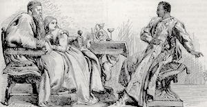 Othello tells his life story to Brabantio and Desdemona, by Sir John Gilbert