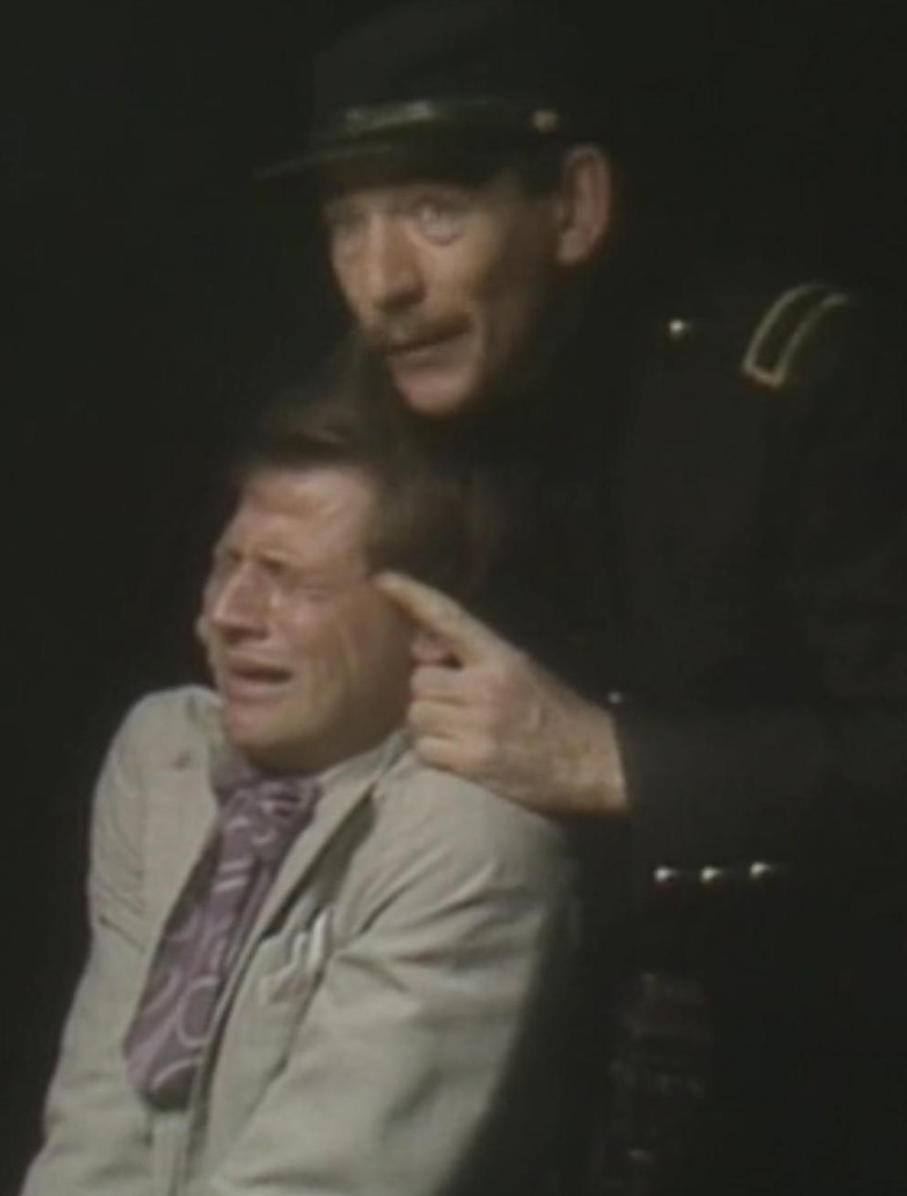 Ian McKellen as Iago; Michael Grandage as Roderigo. Iago saying, 'if we will plant nettles'
