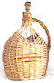 wicker covered bottle