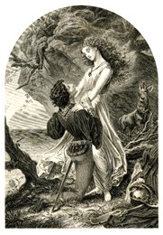 Ferdinand kneels to Miranda