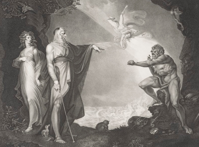 Miranda, Prospero, Ariel, and Caliban