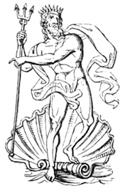 Neptune with his trindent.
