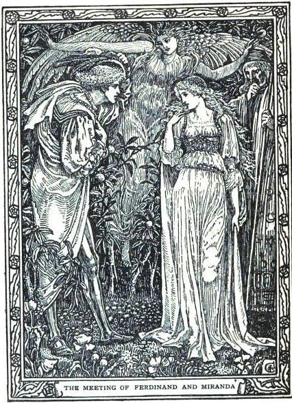 The Meeting of Ferdinand and Miranda by Walter Crane