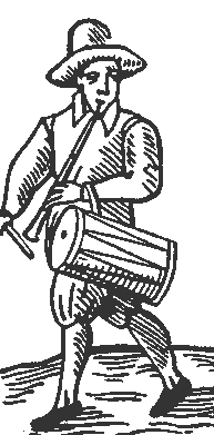man playing pipe and tabor